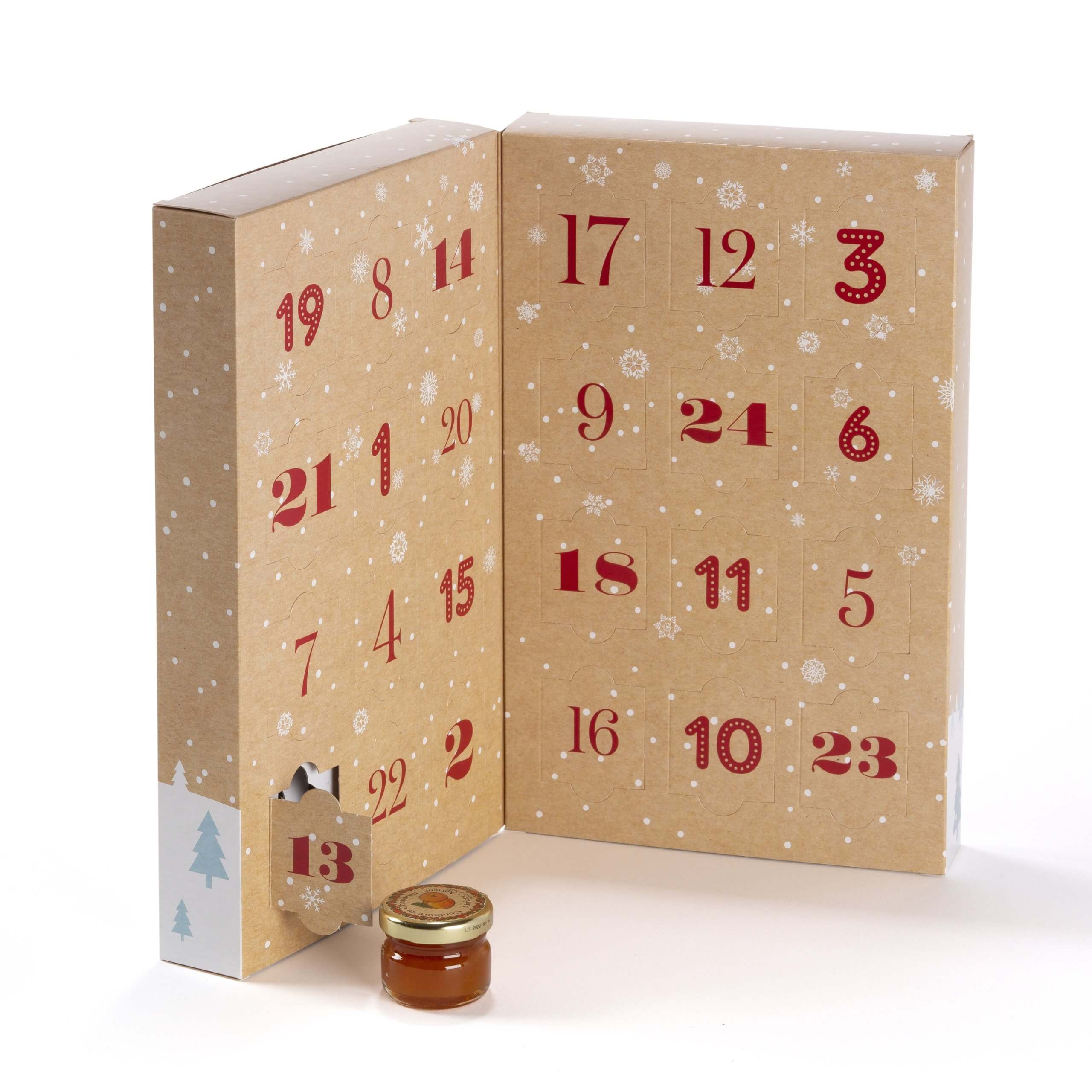 Avent calendar with 24 jam recipes by Andresy Confitures